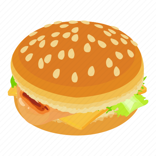 Classiccheeseburger, isometric, object, sign icon - Download on Iconfinder