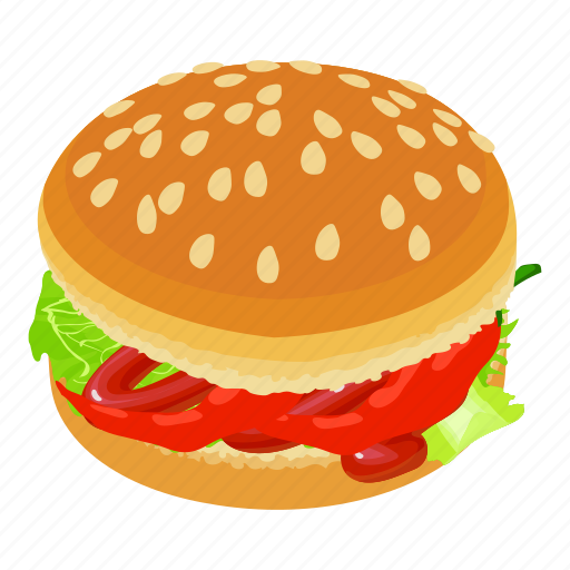 Burgervegetable, isometric, object, sign icon - Download on Iconfinder