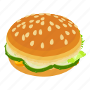 burgersmall, isometric, object, sign