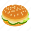 burgersmall, isometric, object, sign 