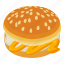 freshburger, isometric, object, sign 