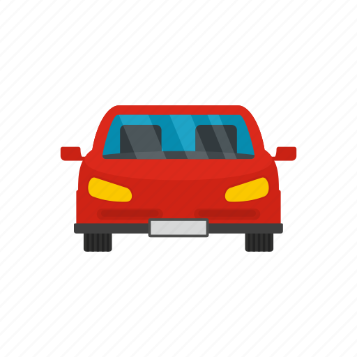 Auto, automobile, car, front, modern, red, view icon - Download on Iconfinder