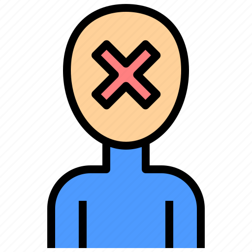 Empty, failure, unknown, person, banned, remove, user icon - Download on Iconfinder