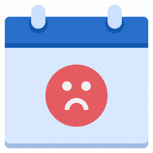 Bored, sad, calendar, burnout, stress, problem icon - Download on Iconfinder