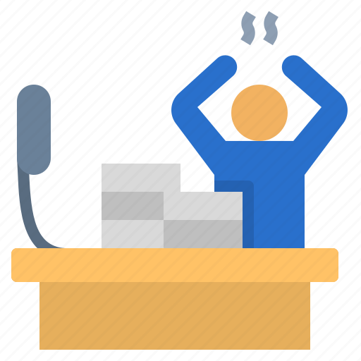 Overwork, stress, problem, deadline, employee, office icon - Download on Iconfinder
