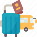 bus, tourism, baggage, travel, transport
