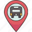 bus, location, service, map, point 