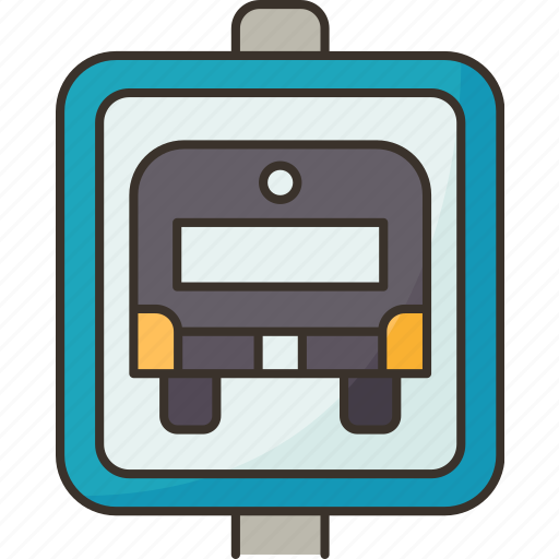 Bus, stop, sign, road, service icon - Download on Iconfinder