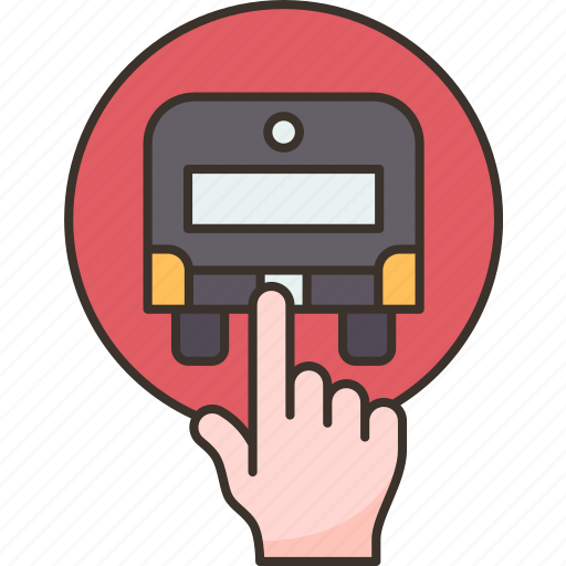 Stop, button, bell, bus, signal icon - Download on Iconfinder