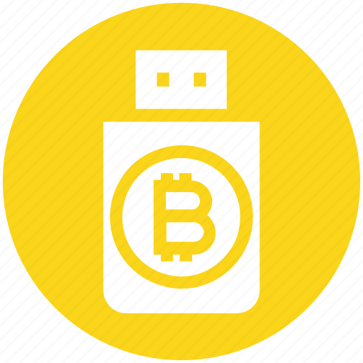 Bitcoin, crypto, cryptocurrency, drive, flash, storage, usb icon - Download on Iconfinder