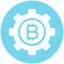 bitcoin, cog, coin, cryptocurrency, gear, rotate, setting 