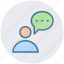 chat, communication, conversion, man, message, talk 