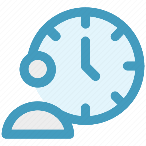 Clock, life time, man, time, time optimization, user icon - Download on Iconfinder