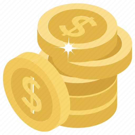 Cash, coins, dollar coins, money, pile of coins icon - Download on Iconfinder