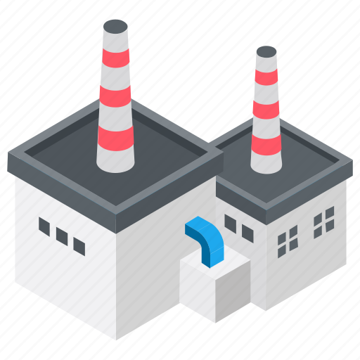 Factory building, foundry, industrial building, mill, power plant icon - Download on Iconfinder