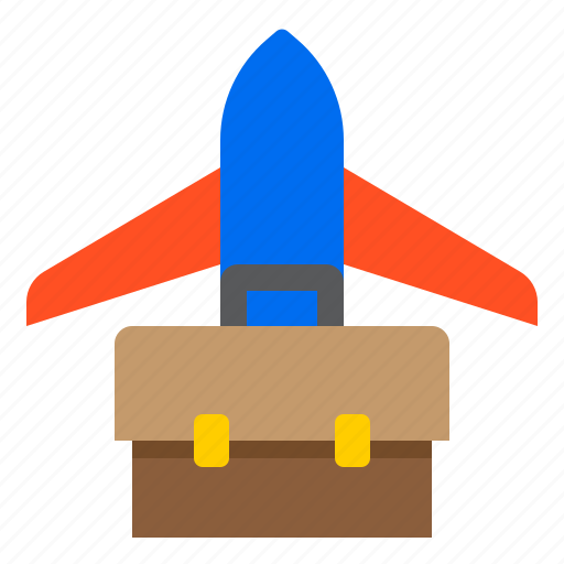 Airplane, bag, briefcase, business, travel icon - Download on Iconfinder