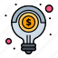 bulb, idea, light, money, solution 