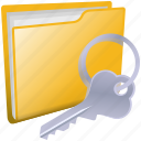 archive, encrypted, folder, key, password, storage