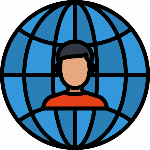 Globe, human, male, man, people, user, world icon - Download on Iconfinder
