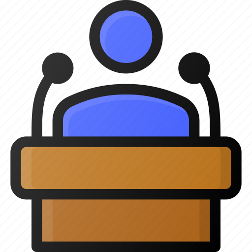 Conference, podium, presentation, press, speach icon - Download on Iconfinder