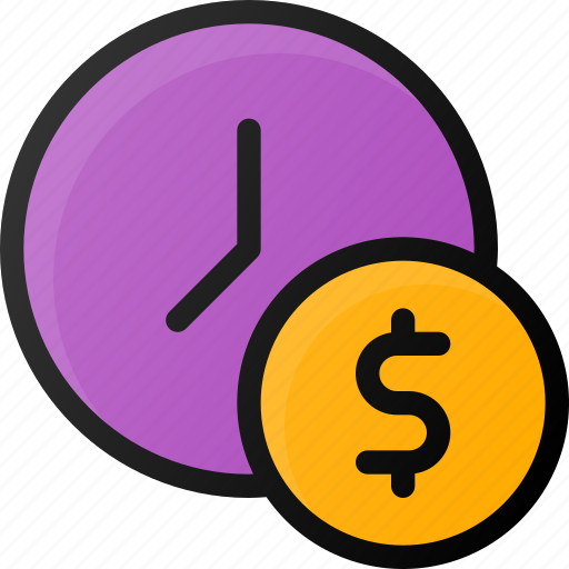 Clock, coin, is, money, timeime icon - Download on Iconfinder