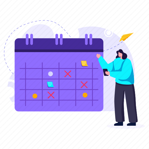 Calendar, business schedule, planning, event, business agenda illustration - Download on Iconfinder