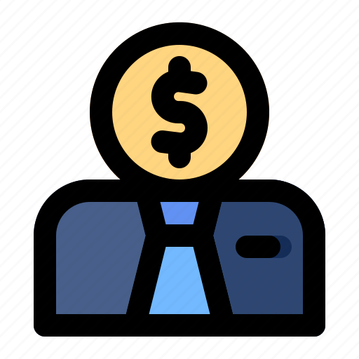Businessman, man, coin, dollar, business icon - Download on Iconfinder