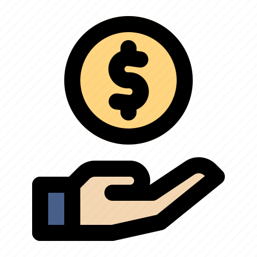 Money, hand, give, coin, donate icon - Download on Iconfinder
