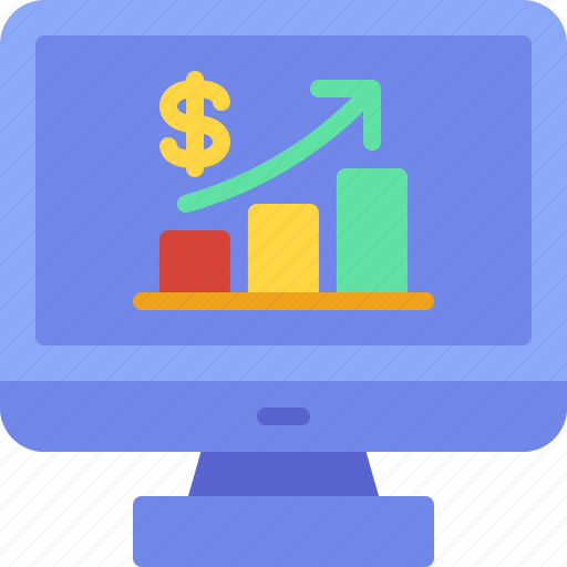 Monitor, statistics, stock, market, business icon - Download on Iconfinder