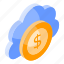 cloud, money, passive, income, earnings, payment, finance 