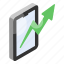mobile, analytics, analysis, statistics, growth, chart, online