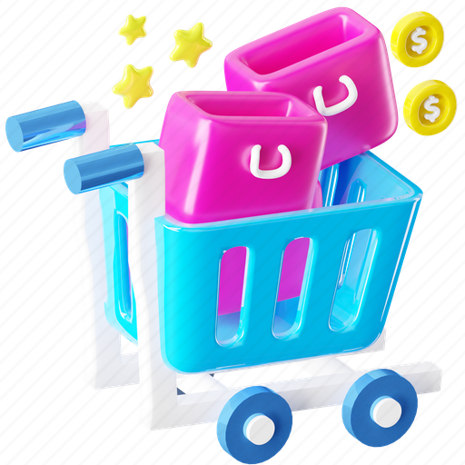 Shopping cart, shopping, cart, ecommerce, trolley, shop, online-shopping 3D illustration - Download on Iconfinder