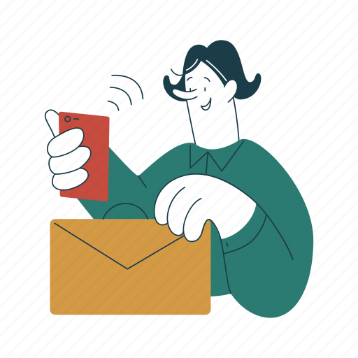 Received, letter, work, inbox, email, message, envelope illustration - Download on Iconfinder