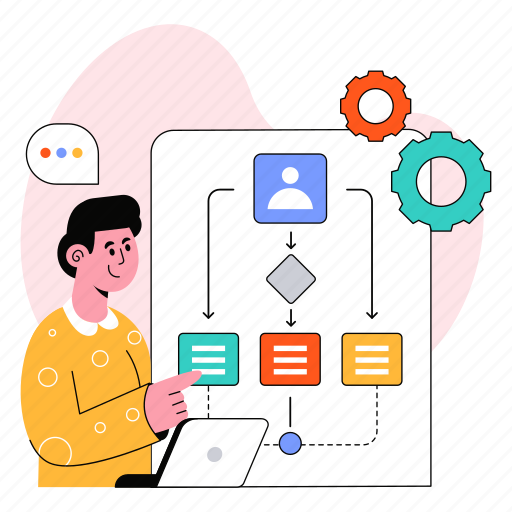 Workflow, planning, management, process illustration - Download on Iconfinder