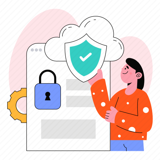 Cloud, data, security, secure illustration - Download on Iconfinder