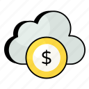money, cloud, commerce, coin, currency, investment, savings, business and finance