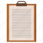 clipboard, paper, business, list, sheet 