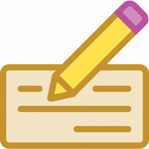 Cheque signing, pen, receipt, signature, voucher icon - Download on Iconfinder