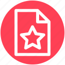 bookmark page, document, favorite, file, page, paper, star