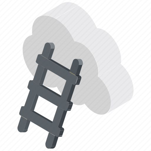 Cloud ladder, cloud stairway, competition concept, ladder to cloud, success ladder icon - Download on Iconfinder