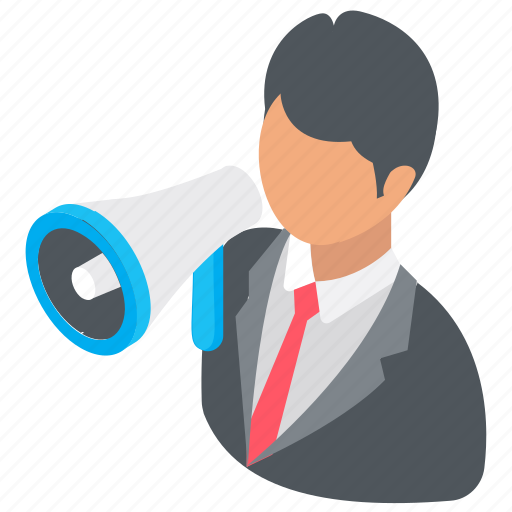 Business announcement, business promotion, businessman and megaphone, marketing, marketing campaign icon - Download on Iconfinder