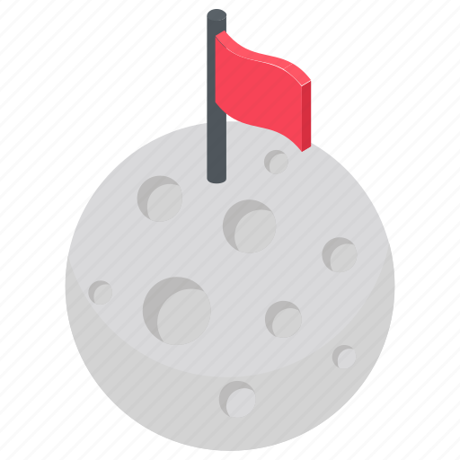 Flagged planet, mission achievement, space adventure, space mission, spaceship icon - Download on Iconfinder