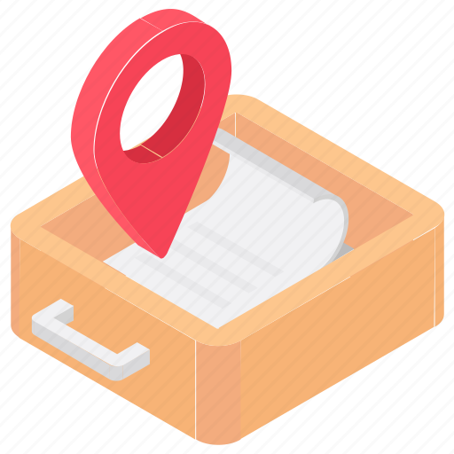 Archive navigation, document location, file pin, filing location, navigational concept icon - Download on Iconfinder