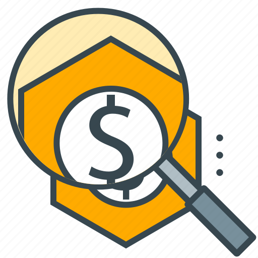 Analize, business, finance, magnifier, money, office icon - Download on Iconfinder