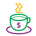 cup, coffee, money, tea