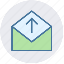 envelope, letter, mail, message, open envelope, send