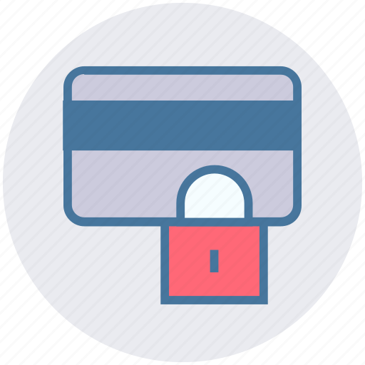 Atm card, atm lock, banking, card protection, card security, lock icon - Download on Iconfinder