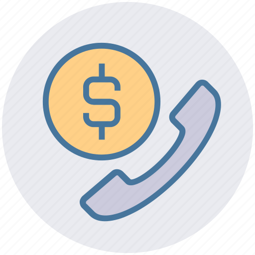 Call, coin, communication, currency, dollar, phone, talk icon - Download on Iconfinder