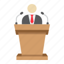 business, candidate, conference, orator, podium, speaker, tribune