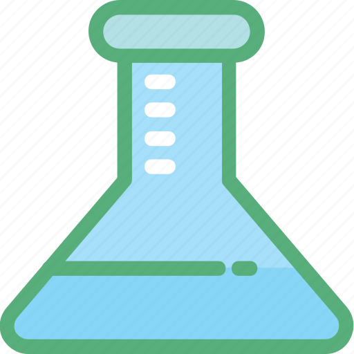 Conical flask, erlenmeyer flask, lab equipments, lab flask, lab glassware icon - Download on Iconfinder